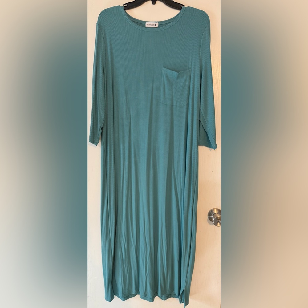 Nuggles Allie Teal 3/4 Sleeve Pocket by Dress